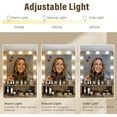 thumbnail image 2 of RoyalCraft Vanity Desk for Makeup with Mirror, Dimmable Lights & Drawers, Brown, 2 of 7