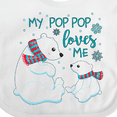 thumbnail image 4 of Inktastic My Pop Pop Loves Me Cute Polar Bears Boys or Girls Baby Bib, 4 of 4