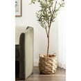 thumbnail image 3 of Kate and Laurel Livia Modern Woven Storage Basket, 13 x 13, Natural Water Hyacinth, Boho Wicker Basket for Use as Nursery Storage, Mini Laundry Basket, or Living Room Blanket Basket, 3 of 9