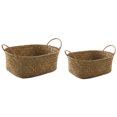 thumbnail image 1 of cestas de almacenamiento tejidas, contenedor de alimentos de paja, organizador de maquillaje, estuche de ratán para fruta del pan (S, 24 x 15 x 9 cm y M, 27 x 17 x 11 cm), 1 of 3