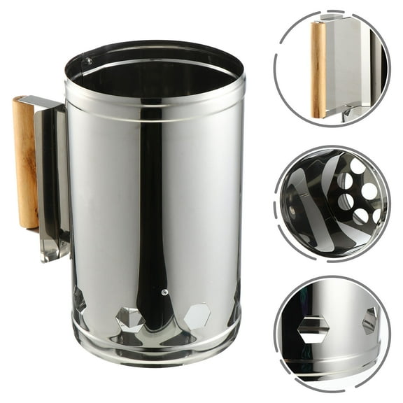 Raindrops Charcoal Chimney Starter Stainless Steel 1Pcs 10.8X10.8X6.5in