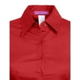 thumbnail image 4 of J. METHOD Women's Button Down Shirt 3/4 Sleeve Roll Up Stretch Collar Office Work Formal Casual Basic Blouse Top, 4 of 5
