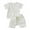 X1-White, variant on Gerichy Baby Boy Outfits Toddler Kids Summer Cotton Linen Shorts Set Baby Boy Girl Solid Short Sleeve T Shirt Shorts Set Outfits Clothes Suit