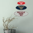 thumbnail image 4 of Signs ByLITA Oval Recycle here Sign - Laser-Engraved Lettering | Durable ABS Plastic | Vibrant Colors | Powerful Foam Tape (Red) - Medium, 4 of 7