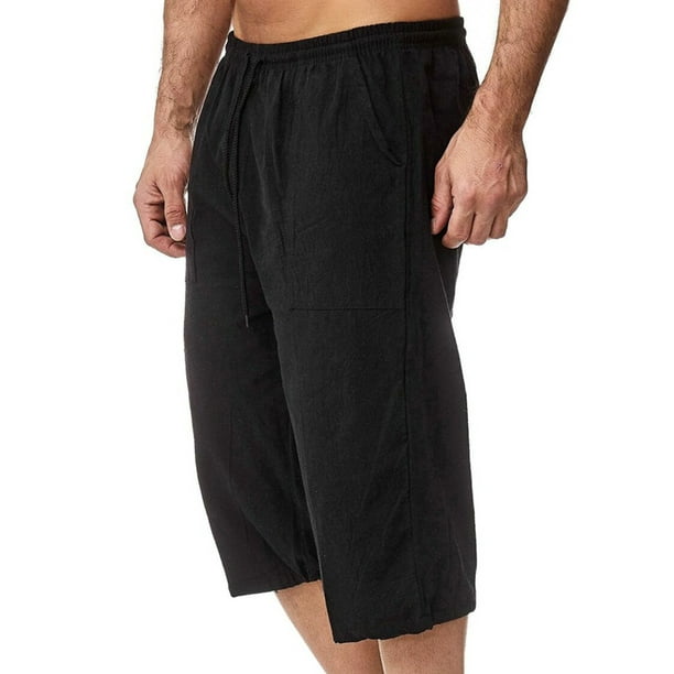 men's linen cargo pants