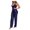 Dark Blue, variant on Sparkly Pants Wide Leg Pants for Women Palazzo Jumpsuits Pajamas Straight-Leg Long High Gold Snowpants for Womens,S