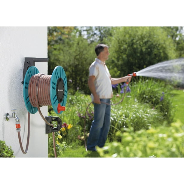 Gardena 2650 164-Foot Wall Mount Removable Garden Hose Reel With