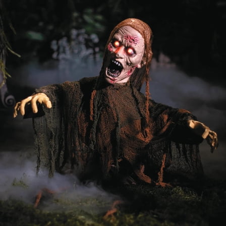 2 Ft. 3 1/2" Animated Groud Breaker Zombie Halloween Decoration