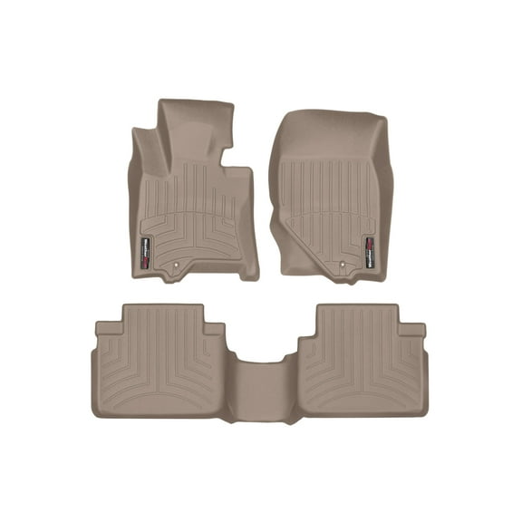 WeatherTech Custom Fit FloorLiners compatible with 2016-2017 Infiniti QX50 - 1st & 2nd Row, Tan