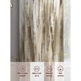 thumbnail image 6 of Brown Beige Vintage Sheer Curtains 96 Inch Length 2 Panels Set - Light Filtering Window Treatments, Retro Abstract Art Rod Pocket Semi Curtains for Living Room/Bedroom/Kitchen Décor, 104"W x 96"L, 6 of 7