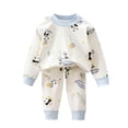thumbnail image 1 of Odeerbi 6M-10Y Pijamas de Algodón de Verano Para Niños Con Mangas Largas Y Pantalones Con Estampados Suaves Pijamas de Dos Piezas, 1 of 3