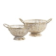 thumbnail image 5 of DecMode 21", 19"W Metal Eclectic Decorative Bowl, Gold, 2 - Pieces, 5 of 7