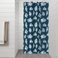 thumbnail image 2 of Dark Blue Halloween Ghosts Shower Curtain 36"x72" ,Bathroom Decorative Shower Curtains Set with 12 Hooks,Modern Waterproof Washable Shower Curtain, 2 of 6