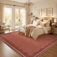 thumbnail image 3 of Nanan 5'x7' Modern BordeOrange Area Rug Natural Solid Rug, Farmhouse Washable Rug Non-Slip Indoor Carpet for Living Room Bedroom Home Office, Brick Orange, 3 of 9