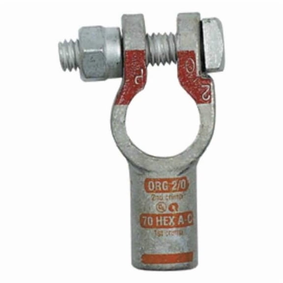 Quickcable Straight Terminal,2/0 ga.,Orange,Pos 4020-525-001P