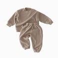 thumbnail image 4 of NOLDARES Newborn Baby Boy Clothes Set 2pcs Long Sleeve Top and Pants Suit Toddler Baby Fall Winter Clothes Size:18-24 M,Khaki, 4 of 4