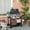 Black#1, variant on BBQ Grill Outsunny Three-Shelf Outdoor Grill Cart with Stainless Steel Tabletop, Side Handle, 32" x 20.5" Multifunctional Pizza Oven Stand, Movable Food Prep Table on Wheels, Black,Portable Grill