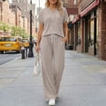 thumbnail image 5 of SUNBS Lounge Sets for Women 2 Piece Summer Henley Sweatsuit Travel Vacation Airport Outfits Pajamas Sets, 5 of 9