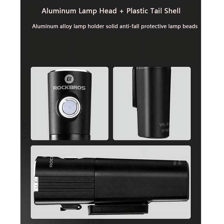 ROCKBROS Ensemble d'éclairage Vélo LED, Éclairage de Vélo Set, Feu