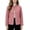Pink, variant on Quilted Jacket for Women Button Down Crewneck Lightweight Casual Coat Stylish Cozy Fall Outdoor Travel Hiking Quilted Jacket with Pockets