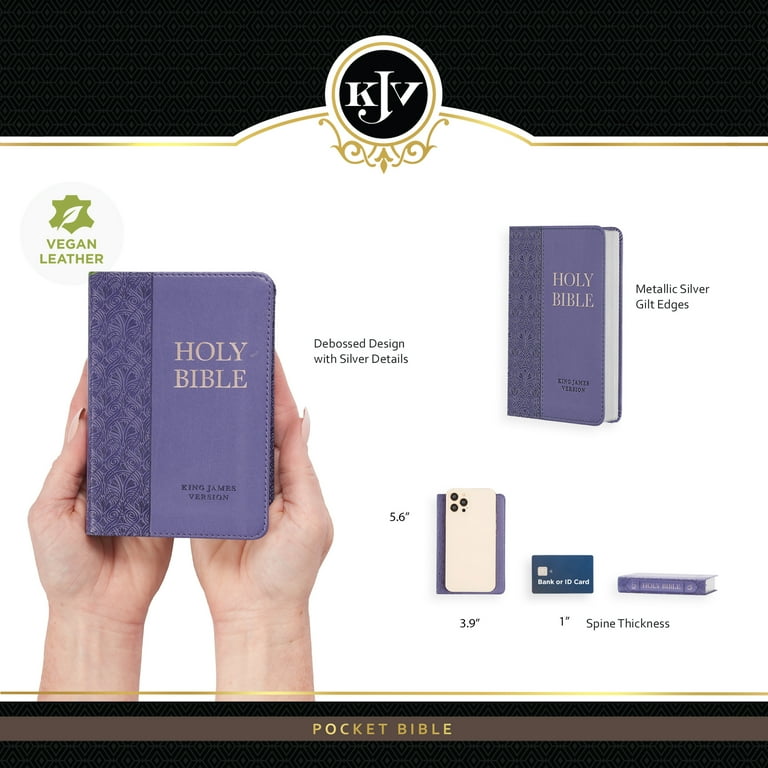KJV Bible Mini Pocket Purple (Hardcover) - Walmart.com