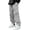 c-6Grey31, variant on PIMSSY Men Cargo Pants Drawstring Elastic Waist Casual Baggy Pants Streetwear Pockets Male Leisure Solid Color Slacks For Running Daily Walking