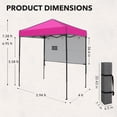 thumbnail image 3 of INTER HUT 6x4 Pop up Portable Canopy Tent, Instant Folding Sun Shelter with Carry Bag, Pink, 3 of 8