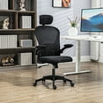 thumbnail image 2 of Vinsetto Mesh Office Chair with Headrest, 4D Lumbar Support, Black, 2 of 10