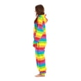 thumbnail image 3 of #followme Jumpsuit Adult Bodysuit Pajamas (Rainbow, X-Small), 3 of 4