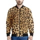 thumbnail image 2 of Chaqueta con cremallera y estampado de leopardo colorido para hombre, abrigo con personalidad con estampado 3D, chaquetas casuales de gran tamaño, ropa de calle, mangas largas, 2 of 5