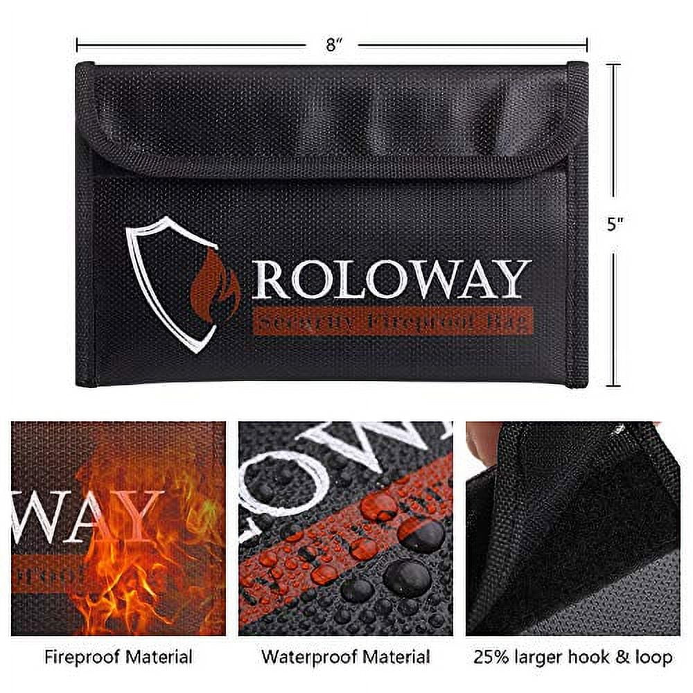 Wilmuz Fireproof Bag For Documents (11 X 7.7 Inch)-5200℉ Heat Insulated,Fireproof Waterproof - View #2