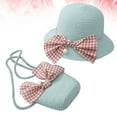 thumbnail image 2 of WASHWEPE Hats for Little Girls Beach Hat Mint 1 Set Sun Protection Outdoor Activities, 2 of 6
