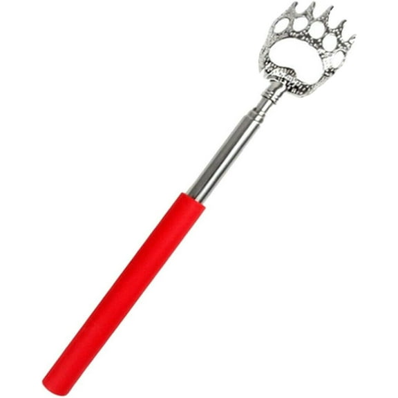 Bear Claw Back Scratcher Metal Extending Extendable Massager Head Portable Telescopic Summer Gift UK Free P&P (RED)
