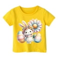 thumbnail image 4 of XDZJLR T-Shirt Fille Tout-Petit Graphique de Pâques Coupe Ample Décontractée Manches Courtes Col Rond pour Garçons 4-5 Ans, 4 of 4