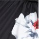 thumbnail image 2 of ICHUANYI Clearance Women Casual V-Neck Short Sleeve Summer Flower Print Knee-Length Dress For Beach(Black, XL) ICHUANYI WER2023080807796, 2 of 6