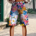 thumbnail image 2 of kaondbfi Women's Summer High Waisted Shorts Knee Length Fashionable and Casual Style with Pockets Lightweight and Breathable, 2 of 4