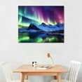 thumbnail image 2 of Jiayy Aurora Borealis Wall Art Polar Lights Painting Auroras Aurorae Southern Lights Aurora Australis Canvas Art for Wall Decor Print Painting for Living Room Decoration, 2 of 4
