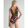 thumbnail image 3 of Time and Tru Women's and Women's Plus Plunge One Piece Swimsuit, Sizes XS-3X, 3 of 5