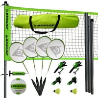Dunlop Steel Pole Volleyball & Badminton Combo Set