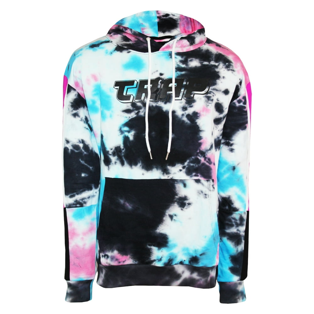 Fashion Nova - Fashion Nova Men’s Trap Tie Dye Pullover Cotton Hoodie