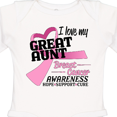 thumbnail image 4 of Inktastic I Love My Great Aunt-breast Cancer Awareness Boys or Girls Long Sleeve Baby Bodysuit, 4 of 5