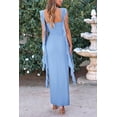 thumbnail image 2 of Vestido PRETTYGARDEN 2025 Verano Maxi Largo sin Mangas con Volantes L - Azul, 2 of 8