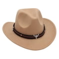 thumbnail image 3 of Sombrero de vaquero Yinane para Adolescentes camello, 3 of 8