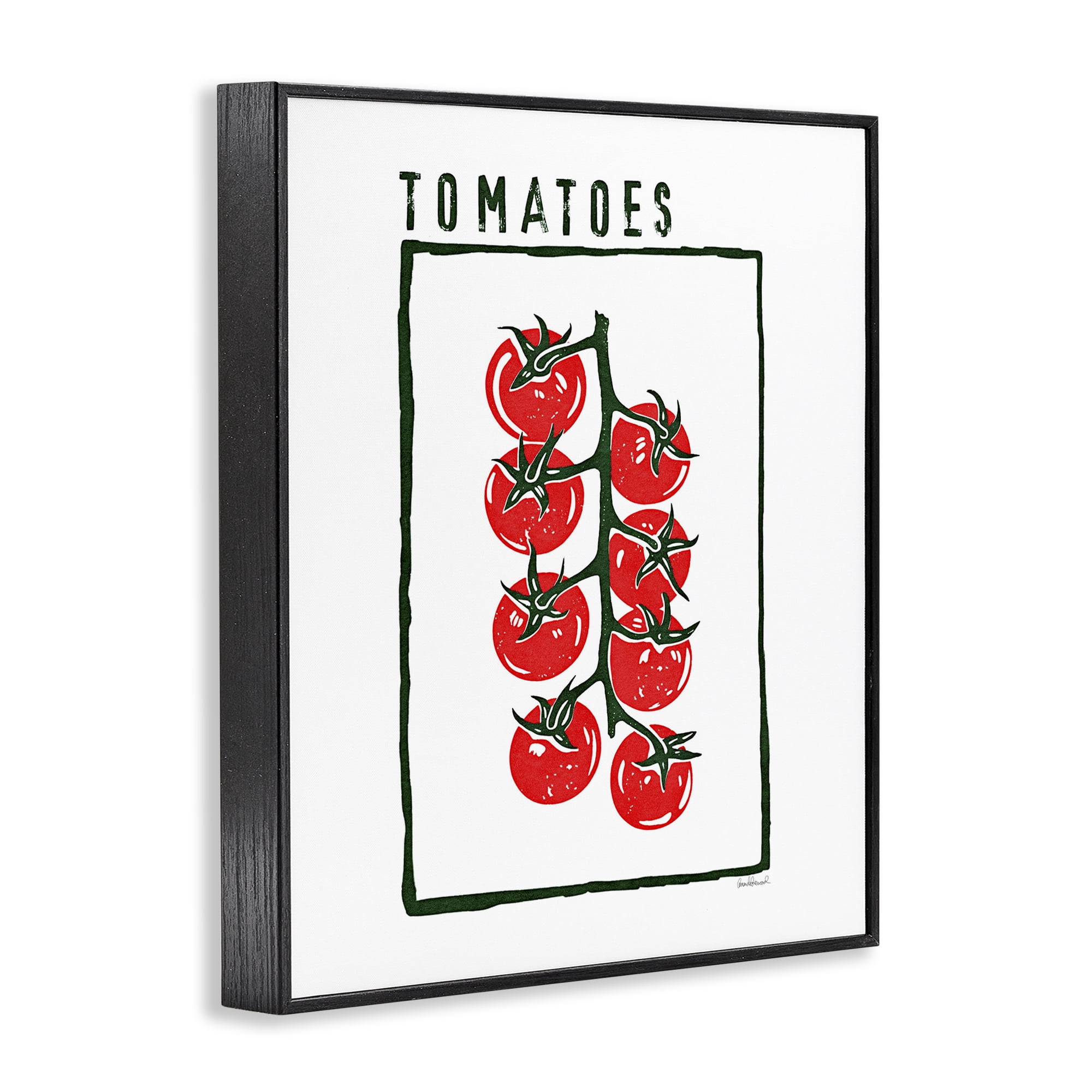 Stupell Industries Ripe Tomatoes Cluster Black Framed Giclee Art, design by Amanda Greenwood