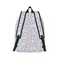 thumbnail image 2 of Bixox Cute Rabbit Printing Canvas Backpack Lightweight Casual Travel Backpack School Backpack Fits 15.6 Inch Notebook, 2 of 5