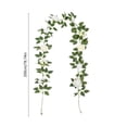 thumbnail image 3 of Artificial Rose Garland, Wedding Arch Decor with Simulation Leaves, Flexible Flower Vine for Home Party Decoration, Outdoor Arrangement(White,M), 3 of 6