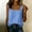 Blue, variant on Women's Square Neck Double Lined Tank Tops Cute Summer Tops Seamless Slim Fit Basic Sleeveless Shirts L