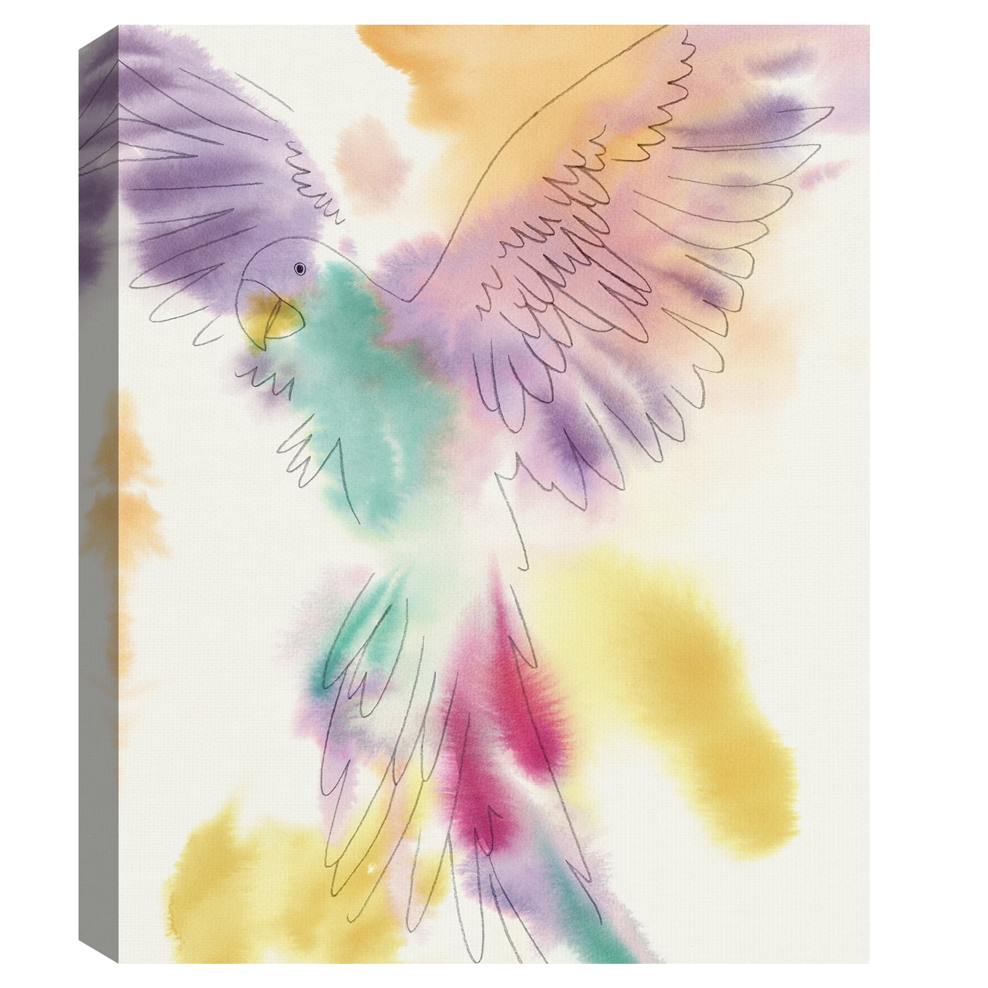 Paradise Parrot Soar by Kristine Hegre Canvas Art Print