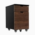thumbnail image 2 of Desky Wooden Minimal Filing Cabinet - Black / Rubberwood Natural, 2 of 10
