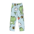 thumbnail image 4 of Goofa Cute Floral Frog Printed Soft Pajama Pants for Men, Wide Leg Comfy Casual Lounge Yoga Pants-X-Large, 4 of 9